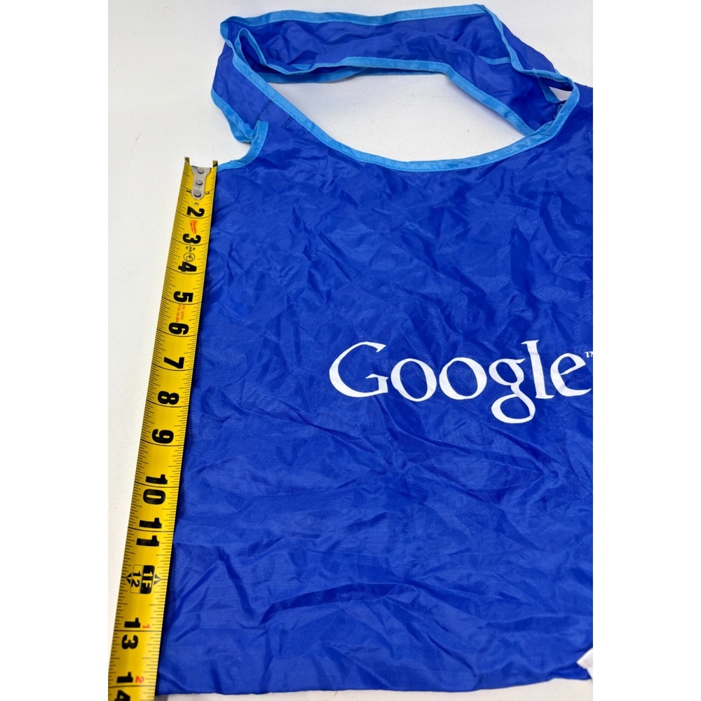 Vtg Google Logo Reusable Blue Tote Bag Gemline Nylon Travel Shopping‎